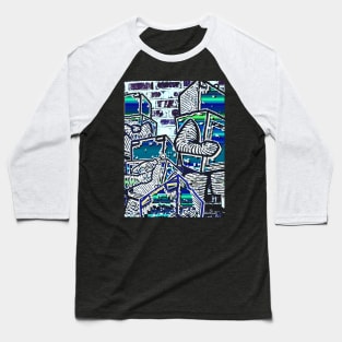 Punk Robots blue Baseball T-Shirt